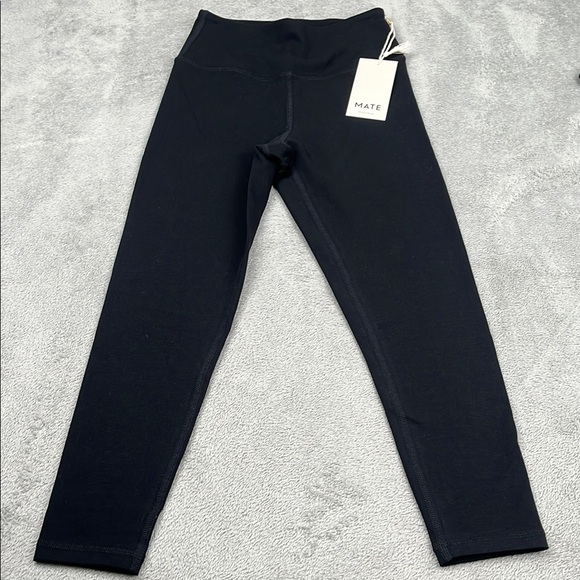 NEW MATE The Label XS Organic Cotton Stretch Black Tank,‎ Midi Cropped Leggings - Picture 6 of 14